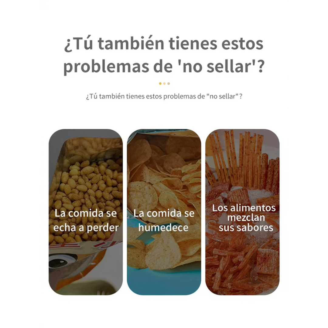 Sellador de Bolsas – Sella hasta 300 veces por Carga y Conserva tus Alimentos
