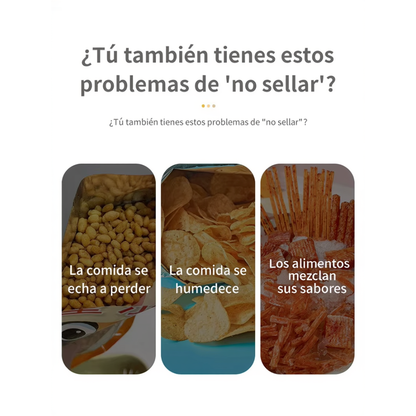 Sellador de Bolsas – Sella hasta 300 veces por Carga y Conserva tus Alimentos