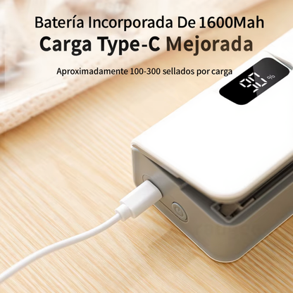 Sellador de Bolsas – Sella hasta 300 veces por Carga y Conserva tus Alimentos